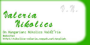 valeria nikolics business card